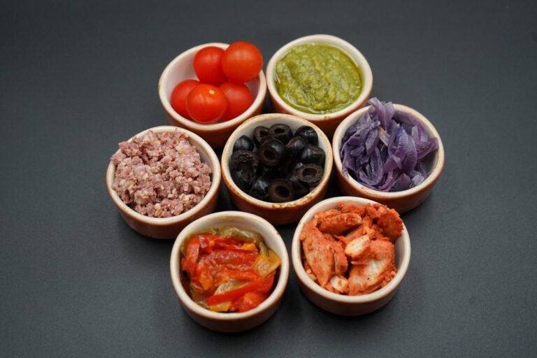 The ingredients at fired dough